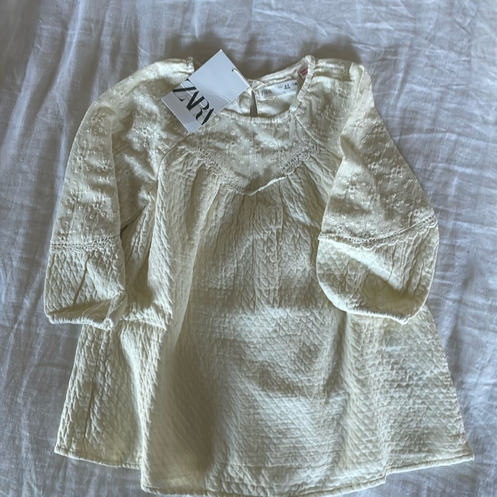 NEW Zara Cotton & Lace Dress, sz 2-3 yrs